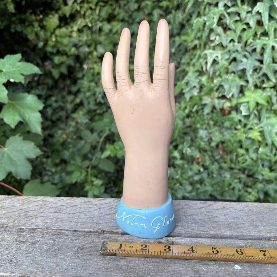 Nolan Gloves Haberdashery Shop Advertising Hand Manequin c1930s