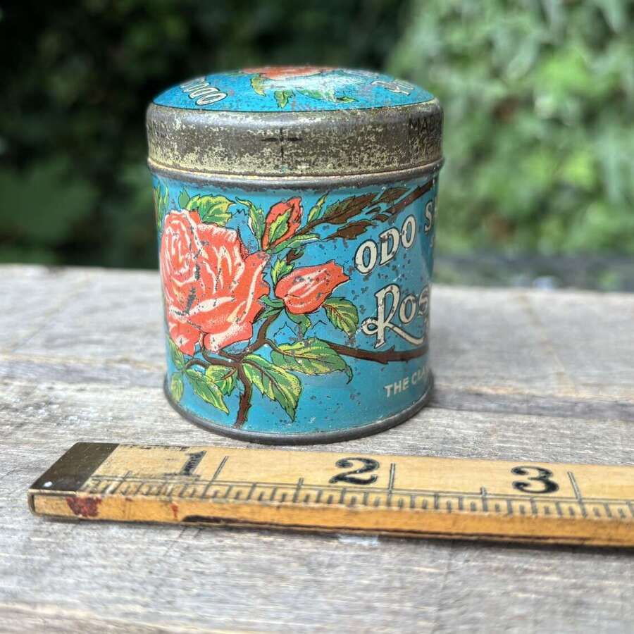 Rose Powder the Clardine Perfumery Co. London Chemist Tin c1920s