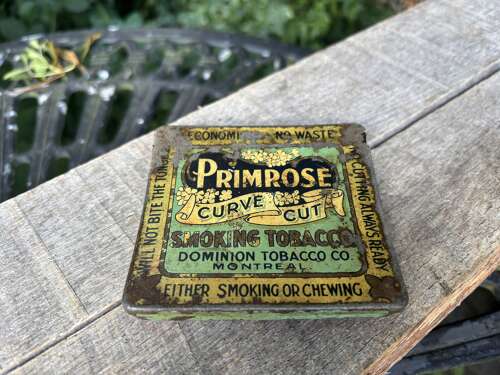 Primrose Dominion Tobacco Motreal Canada Tin c1900s