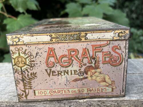Art Nouveau lady Image Agrafes Vernies Sewing Relatated Tib c1900s