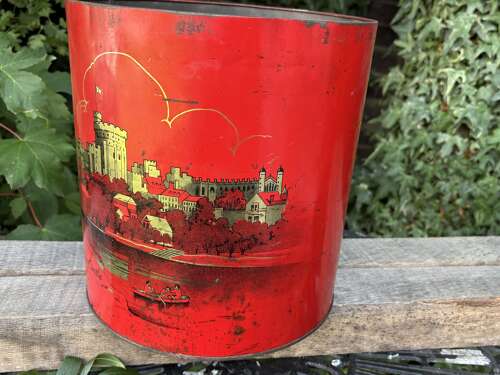 Large Shop Display Lovell's Toffee Shop Advertising Bin Tin c1930s