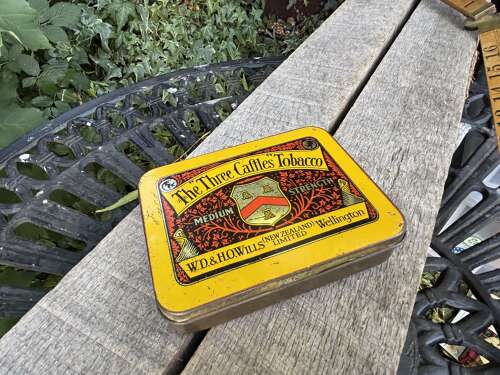 Unusual Wills Three Castles New Zealand Tobacco Tin c1930s