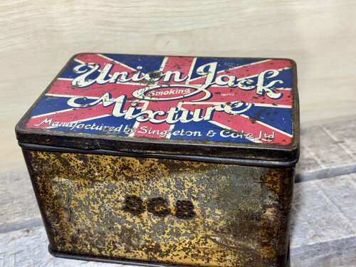 Singleton & Cole Union Jack Mixture Tobacco tin c1900s