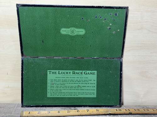 Lucky Race Lucky Horse Tin Plate Board Game Toy c1920s
