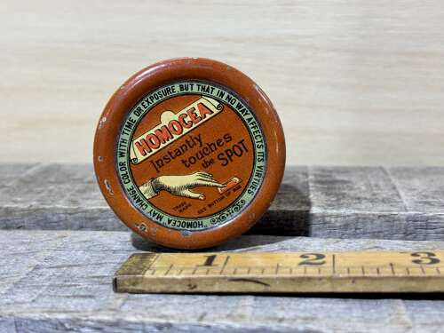 Superb H.H & Co Homocea hand Image Chemist Ointment Tin c1920s