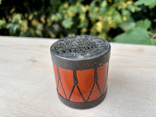 Erie Preserving co World Exposition New Orlean Jelly Drum Miniature Sample Tin c1900s