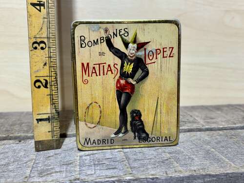 Superb Jack Bonbons Matias Lopez Madrid Sweet Cigarette Tin c1900s