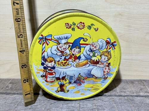 Chiver's Jam Sponge Cake Noddy Christmas Party Tin c1955