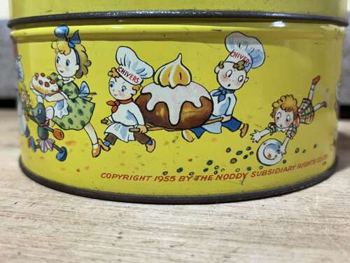 Chiver's Jam Sponge Cake Noddy Christmas Party Tin c1955