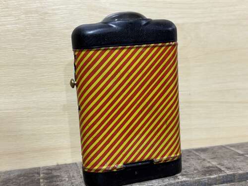 Vintage Rugby Image Tin Toy Flash Light Torch c1950s