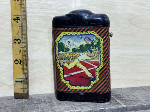 'Vintage Tennis Sport Image Tin Toy Flash Light Torch c1950s' was added