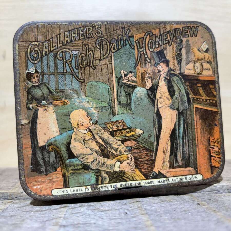 Unusual Gallaher&rsquo;s Tobacco 4oz Colour Variation Tin c1900s