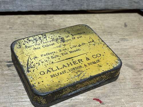 Unusual Gallaher’s Tobacco 4oz Colour Variation Tin c1900s