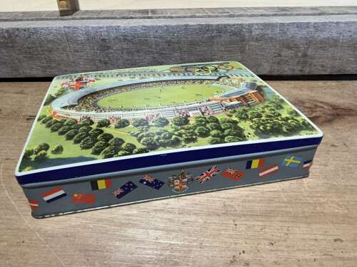 Craven & Sons Melbourne Olympic Biscuit Tin c1954