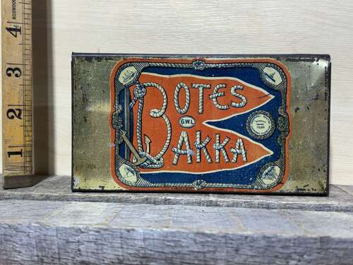 Scarce George Watt’s Botes Bacca 4oz Tobacco Tin c1886