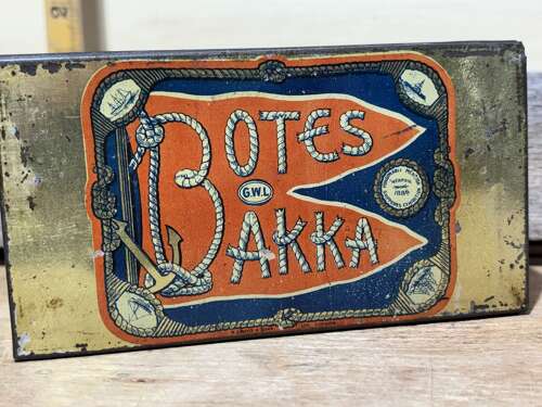 Scarce George Watt’s Botes Bacca 4oz Tobacco Tin c1886