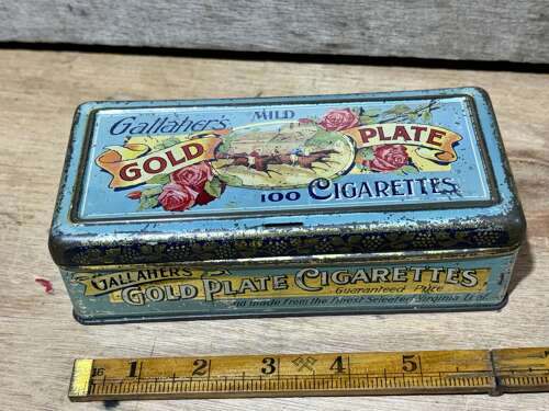 Gallaher’s Gold Plate Race Horse 100 Cigarette Tin c1900s