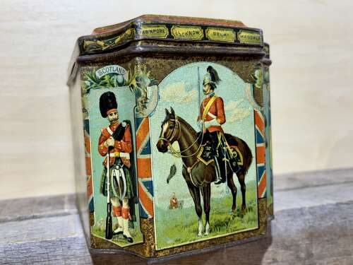 Superb McVitie & Price Military Soldier War Image Biscuit Tin c1890s