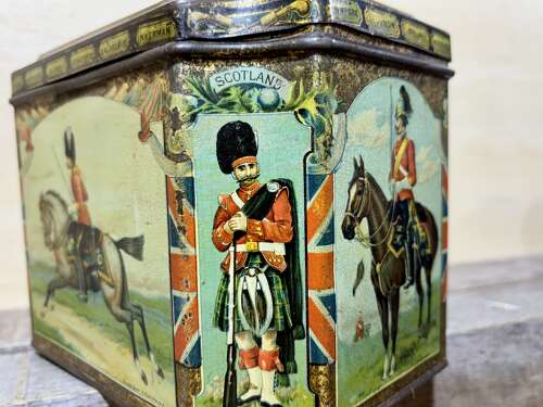 Superb McVitie & Price Military Soldier War Image Biscuit Tin c1890s
