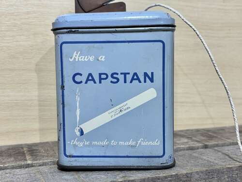 Wills Capstan Tobacco Cigarette Shop Counter String Tin c1931 ITC