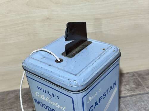 Wills Capstan Tobacco Cigarette Shop Counter String Tin c1931 ITC