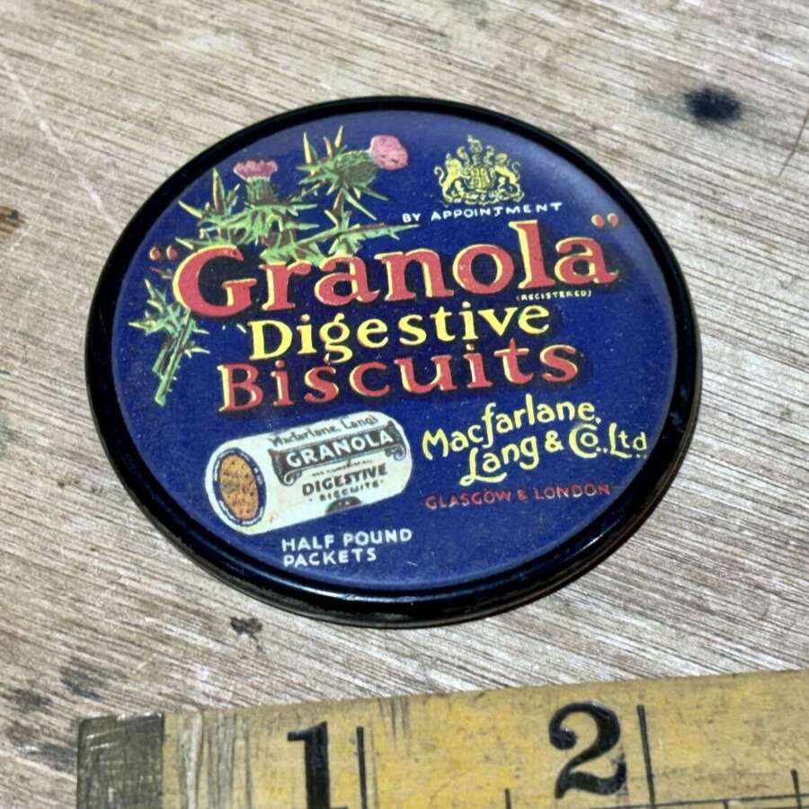 Macfarlane Lang Granola Biscuit Advertising Palm Mirror c1930s