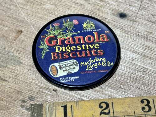 Macfarlane Lang Granola Biscuit Advertising Palm Mirror c1930s
