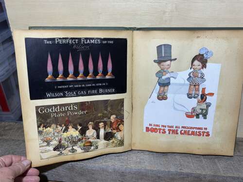 Victorian/ Edwardian Children's Advertising Scrap Album & Short Video