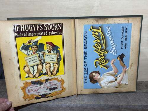 Victorian/ Edwardian Children's Advertising Scrap Album & Short Video