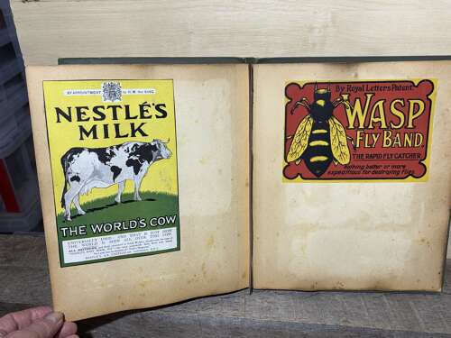 Victorian/ Edwardian Children's Advertising Scrap Album & Short Video