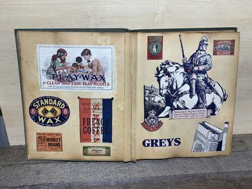 Victorian/ Edwardian Children's Advertising Scrap Album & Short Video