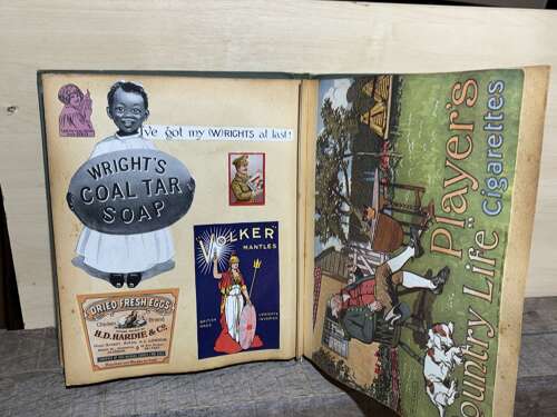 Victorian/ Edwardian Children's Advertising Scrap Album & Short Video