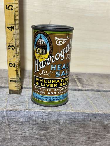 Superb Harrogate's Heath Salt Grocers Advertising Tin c1900s