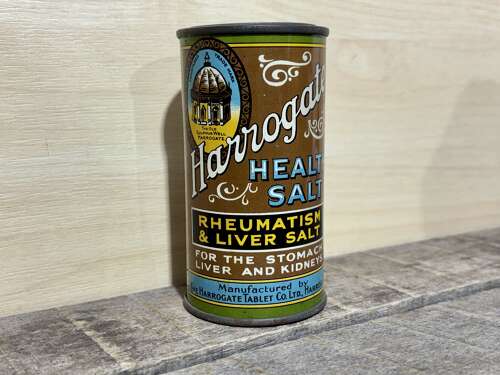 Superb Harrogate's Heath Salt Grocers Advertising Tin c1900s