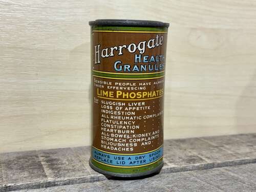 Superb Harrogate's Heath Salt Grocers Advertising Tin c1900s