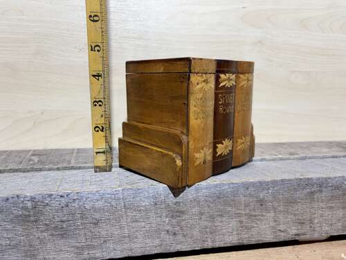 Unusual Articulated Wooden Cigarette Pack Desk Top Dispenser c1930s