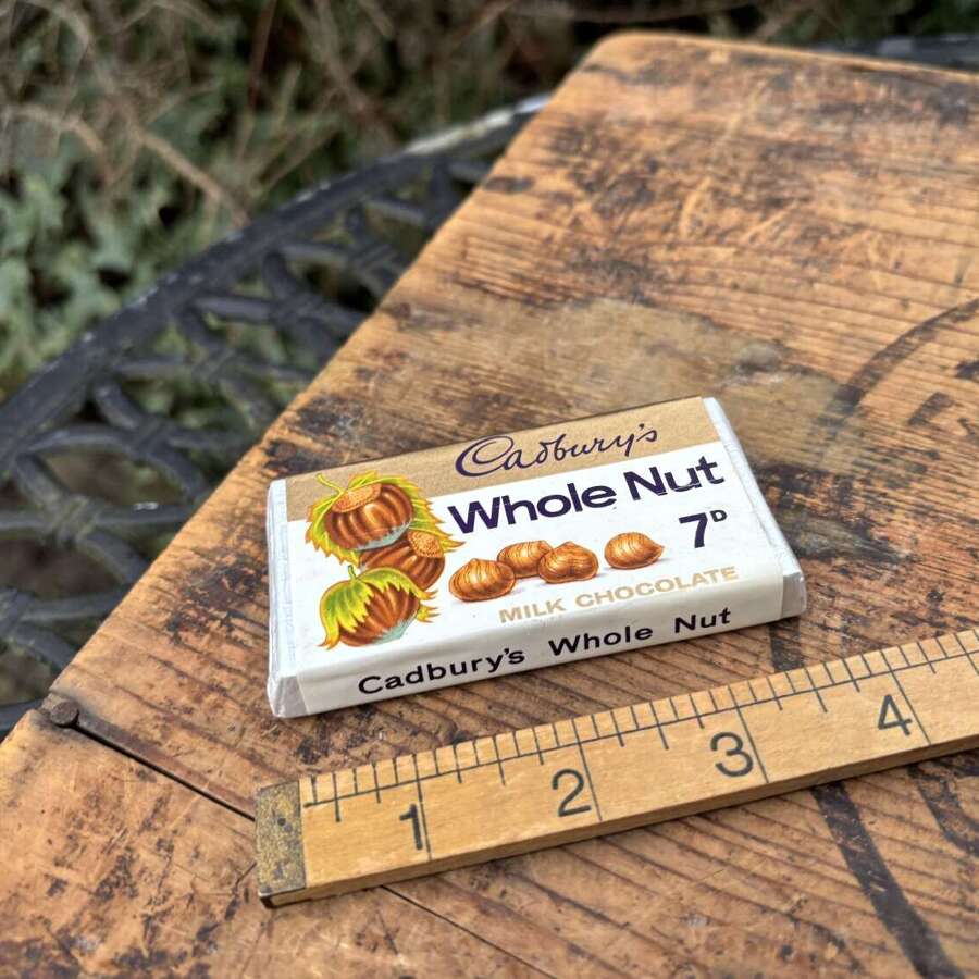 Vintage Cadbury's Whole Nut 7 Penny Chocolate Genuine Dummy Bar