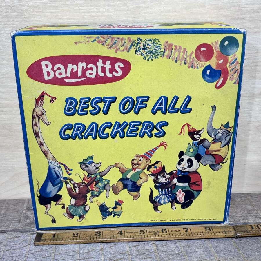 Barratt's Animal Christmas Crackers Box c1950-60s