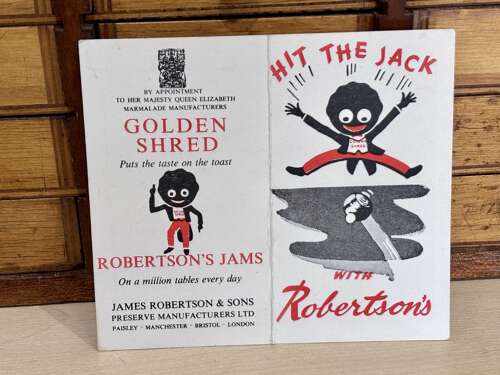 Robertson's Marmalade Jam Golly Hit The Jack Advertising Fold Out Bowl's Score Card c1950s