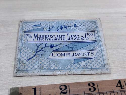 Macfarlane Lang Pied Piper Fairytale Bookle tAdvertising Trade Card Ephemera c1900s