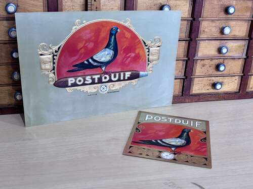 Superb Pair of Pigeon Bird Cigar Box Advertising labels. c1900s
