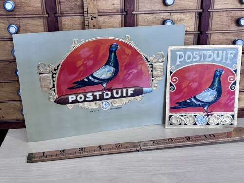 Superb Pair of Pigeon Bird Cigar Box Advertising labels. c1900s