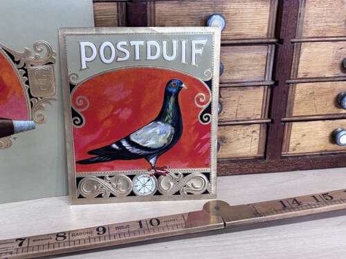 Superb Pair of Pigeon Bird Cigar Box Advertising labels. c1900s