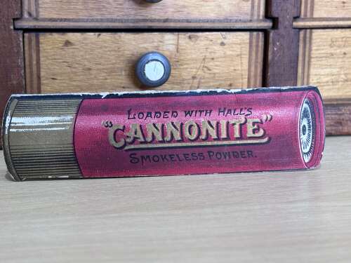 Cannonite Shotgun Hunting Cartridge Fold Advertising Trade Card Ephemera c1900s