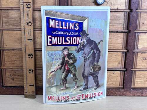 Mellin's Imulsion Chemist Advertising Trade Card Ephemera c1900s