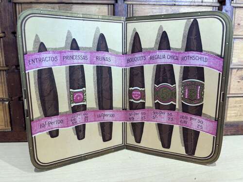 Superb Cigar Wallet Fold Out Advertising Trade Card Ephemera c1920s