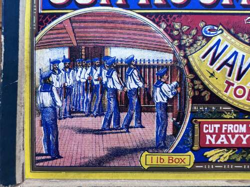 Superb Gun Room Tobacco Advertising Double Sided Box Lid Ephemera c1900s