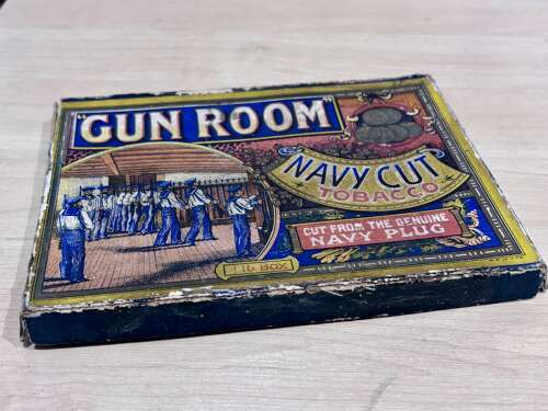 Superb Gun Room Tobacco Advertising Double Sided Box Lid Ephemera c1900s