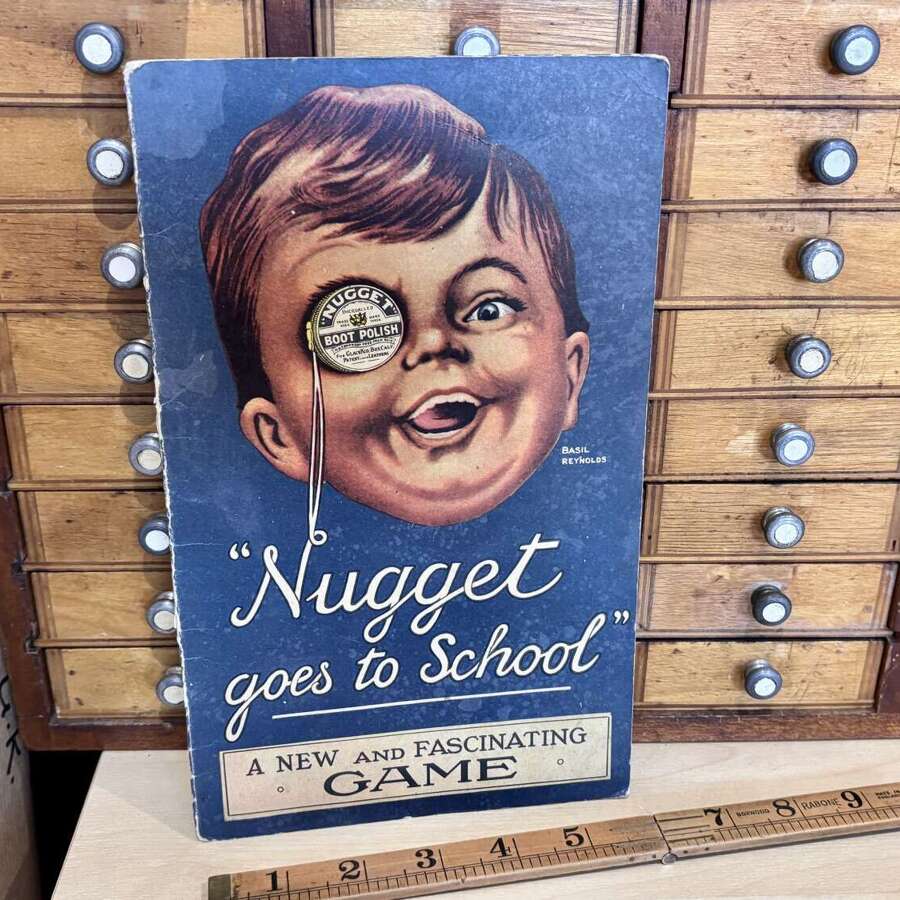 Nugget Boot & Shoe Polish Advertising Card Board Game C1920s