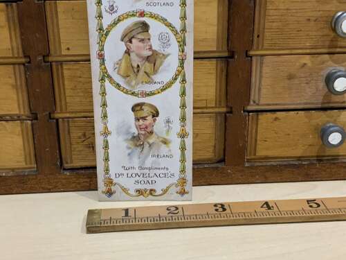 Dr Lovelace’s Soap Soldiers of the Union Advertising Trade Card Ephemera c1914